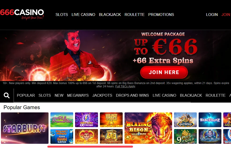 666 casino Website in the UK