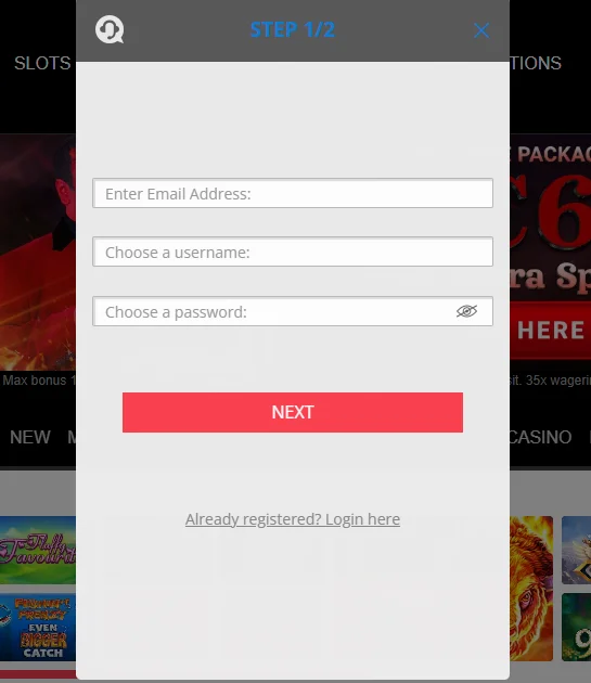 666casino sign up page