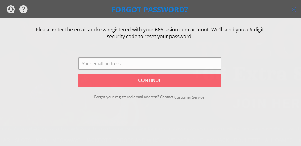 Recovering Account Password